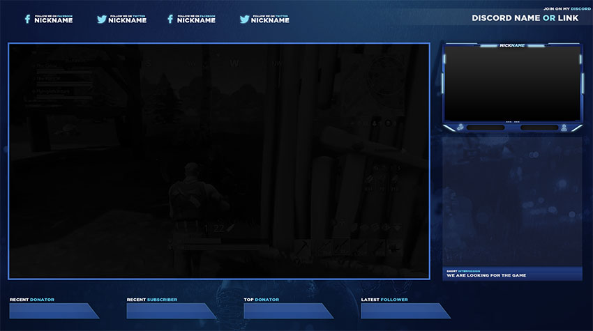 Free Twitch Stream Overlay Template 